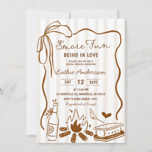 Invitation de mariage dessinée à la main avec S'mo