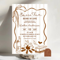 Invitation de mariage dessinée à la main avec S'mo