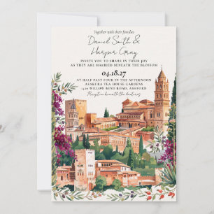 Invitation de mariage Destination paysage Espagne 