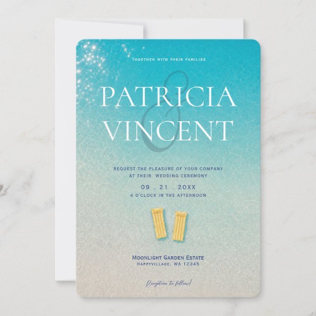 Invitation de mariage d'été (Devant)
