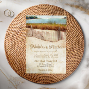 Invitation de mariage d'été à Lake Beach