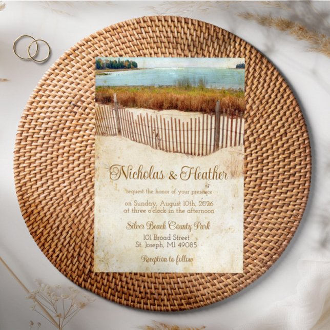 Invitation de mariage d'été à Lake Beach (Créateur téléchargé)