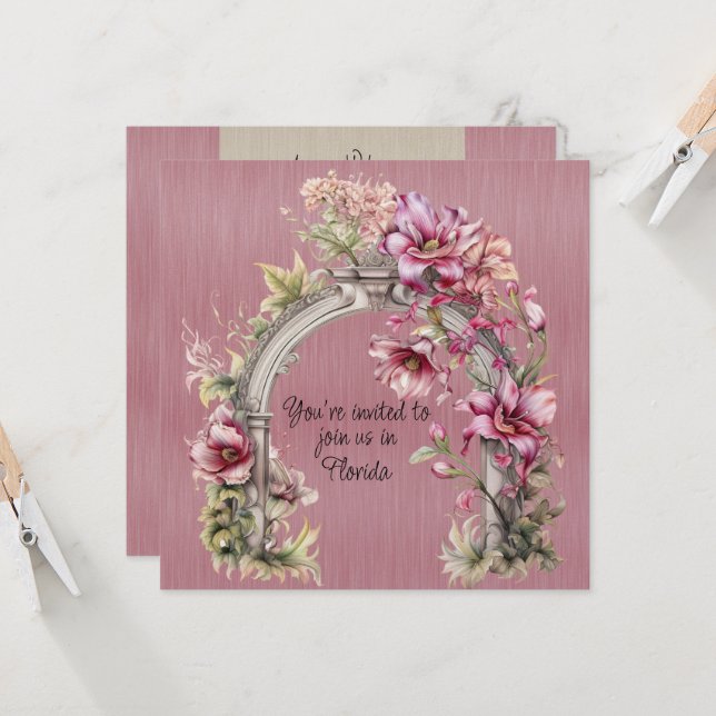Invitation De Mariage D'Hiver En Floride (Devant/Arrière en situation)