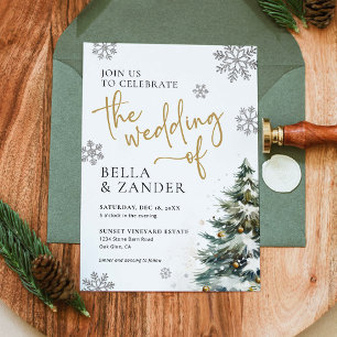 Invitation de mariage d'hiver, Mariage de Noël