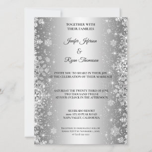 Invitation de mariage d'hiver mignonne