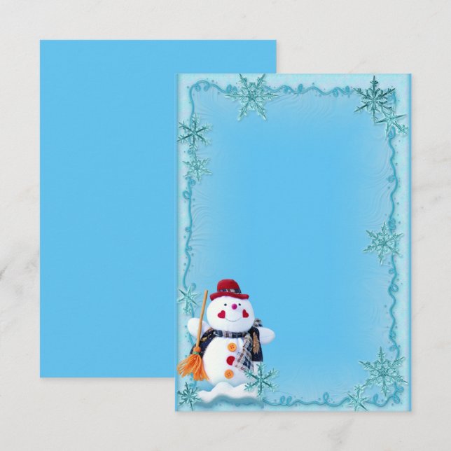 Invitation de mariage d'hiver personnalisée (Devant / Derrière)