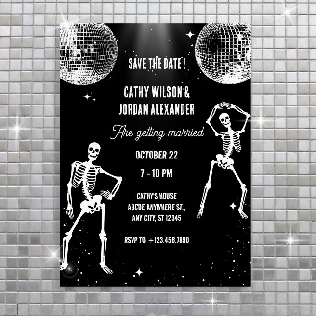 Invitation de mariage disco fête de danse de squel (Créateur téléchargé)
