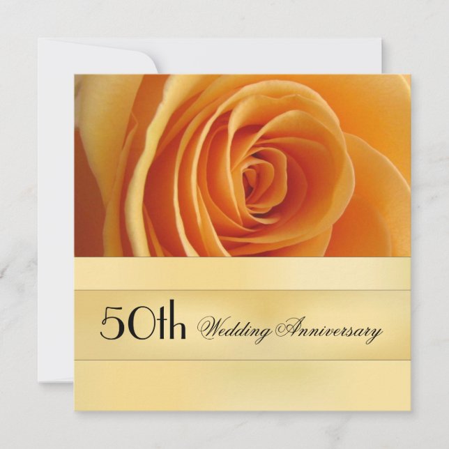 Invitation de mariage d'or (Devant)