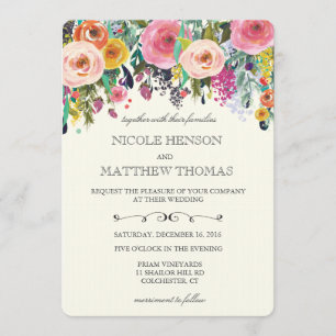 Invitation de mariage du jardin floral