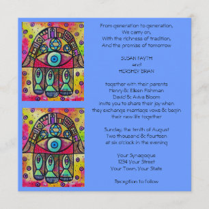 Invitation de mariage du poisson Hamsa