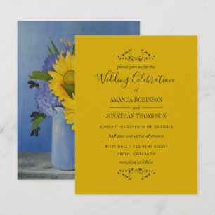 Invitation de mariage du printemps des tournesols