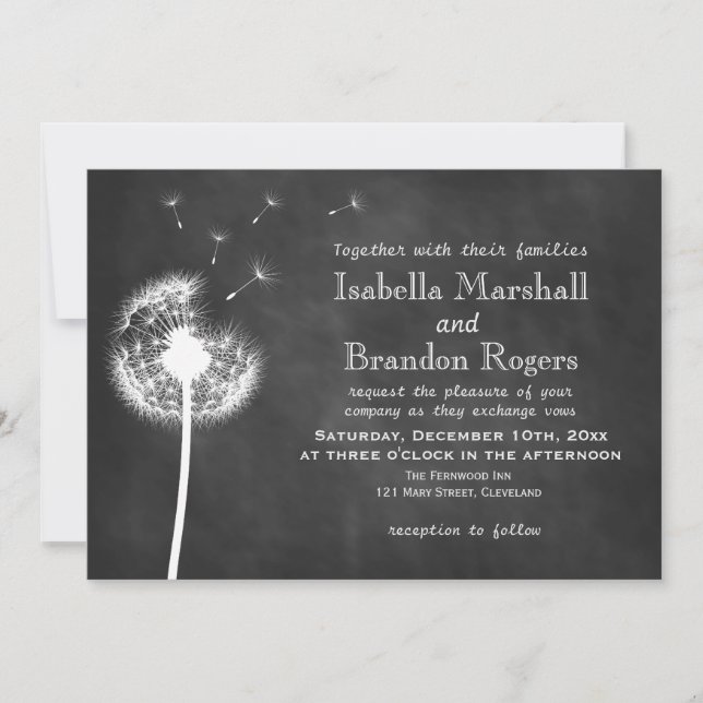 Invitation de mariage du tableau de bord floral (b (Devant)