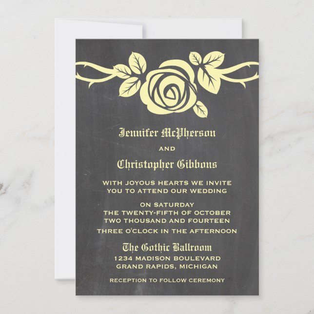 Invitation de mariage du tableau rouge rose jaune (Devant)