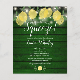 Invitation de mariage économique avec citron vert