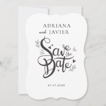 Invitation de mariage élégant blanc minimaliste