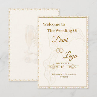 Invitation de mariage élégante