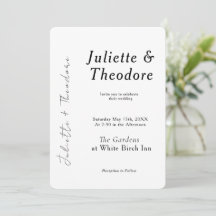 Invitation de mariage élégante