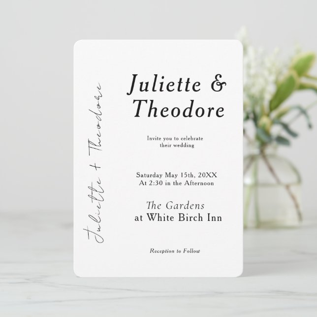 Invitation de mariage élégante (Debout devant)