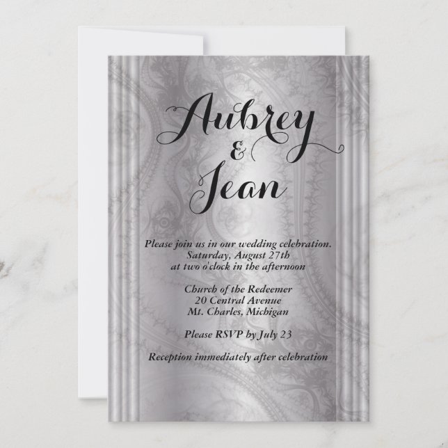 Invitation de mariage élégante (Devant)