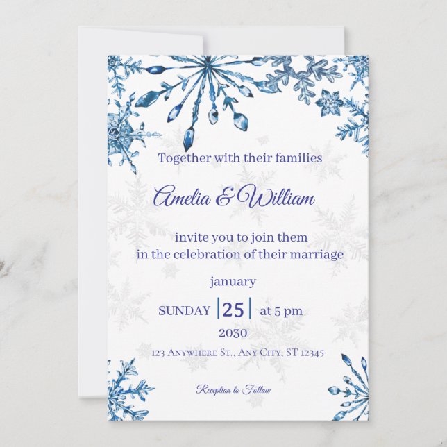 Invitation de mariage élégante (Devant)