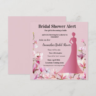 Invitation de mariage élégante à fleurs roses – Mo