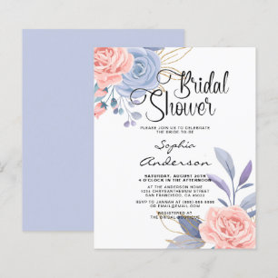 Invitation de mariage élégante à l'aquarelle flora