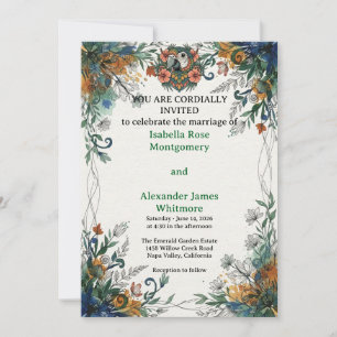 Invitation de mariage élégante Aquarelle Éthérée P