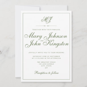 Invitation de mariage élégante avec code QR