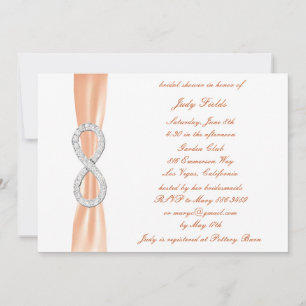 Invitation de mariage élégante avec diamant orange