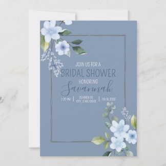 Invitation de mariage élégante avec fleurs aquarel