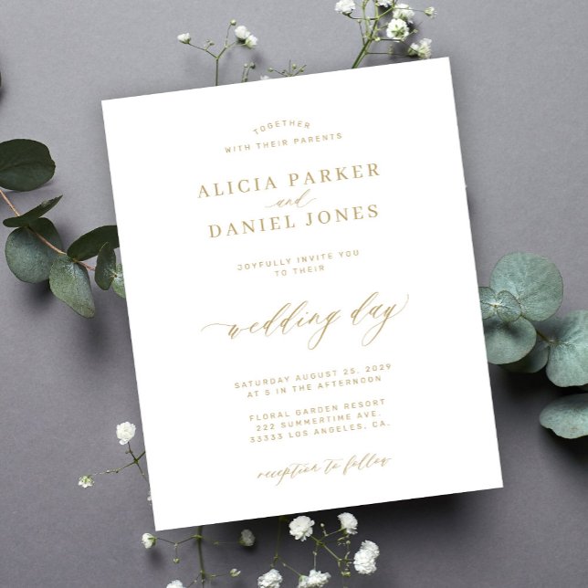 Invitation de mariage élégante calligraphiée, peti (Créateur téléchargé)