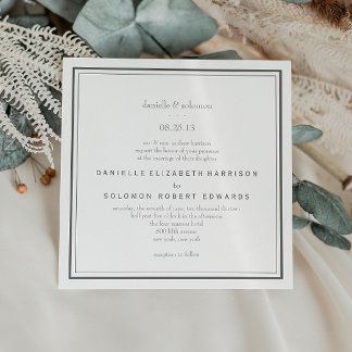 Invitation de mariage élégante - Changer d'Arrière