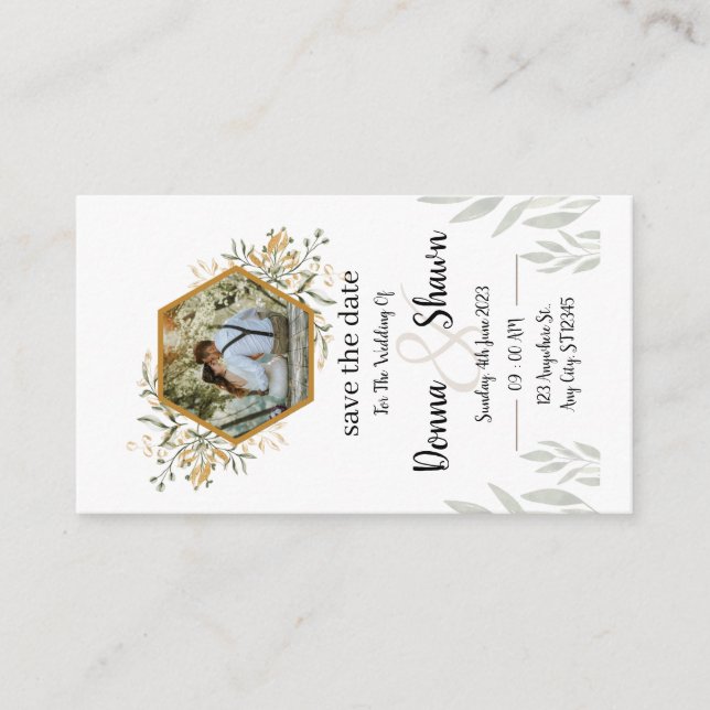 Invitation de mariage élégante conçue pour célébre (Devant)