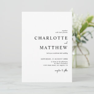 Invitation de mariage élégante Détails sur le do