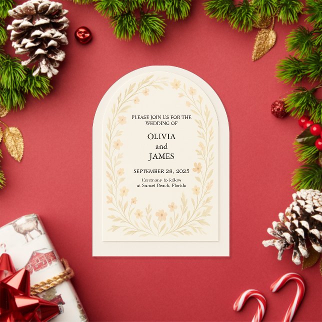 Invitation de mariage élégante en acrylique clair (Insitu (vacances))