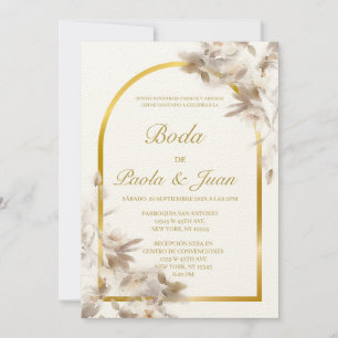 Invitation de mariage élégante en espagnol