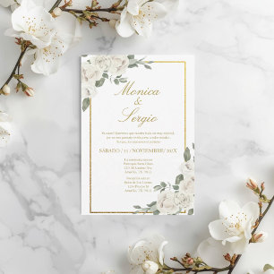 Invitation de mariage élégante en espagnol
