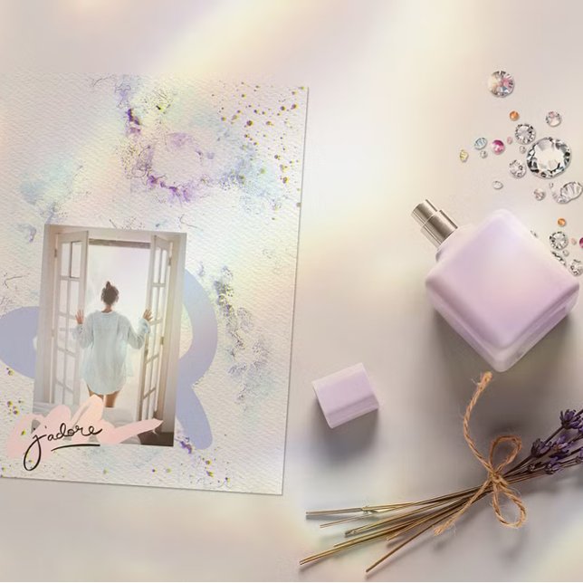 Invitation de mariage élégante en papier texturé f (Créateur téléchargé)