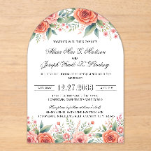 Invitation de mariage élégante en terracotta, mini