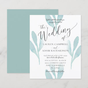 Invitation de mariage élégante et économique à l'a