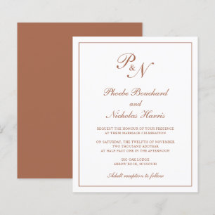 Invitation de mariage élégante et économique en te