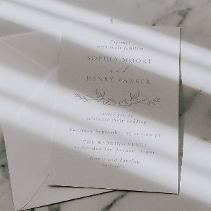 Invitation de mariage élégante et moderne avec art