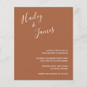 Invitation de mariage élégante et moderne en terre