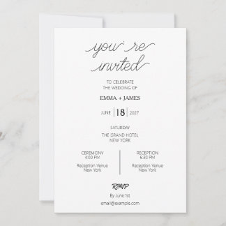 Invitation de mariage élégante et moderne modifiab