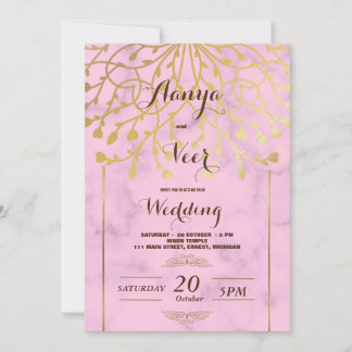Invitation de mariage élégante Mehndi