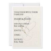 Invitation de mariage élégante Minimalist Love