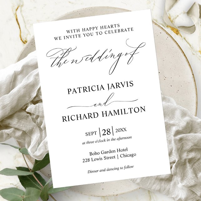 Invitation de mariage élégante moderne (Créateur téléchargé)