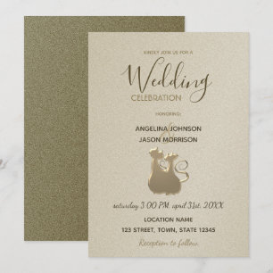 Invitation de mariage élégante moderne couple de c