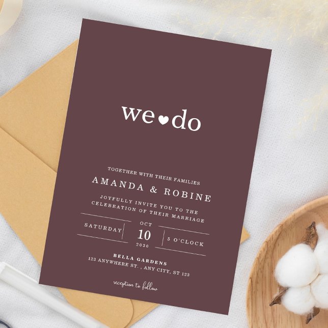 Invitation de mariage élégante moderne "Nous faiso (Créateur téléchargé)
