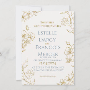Invitation de mariage élégante personnalisable